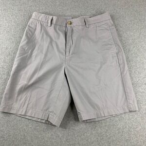 Vineyard Vines Chino Shorts Mens 32 Gray Flat Front Classic Fit 9 Inch Inseam